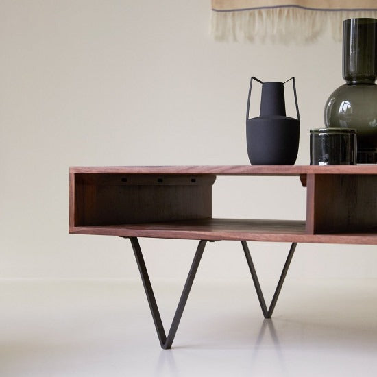 Lagaratha Matric Coffee Table with Iron Legs (Honey Finish)