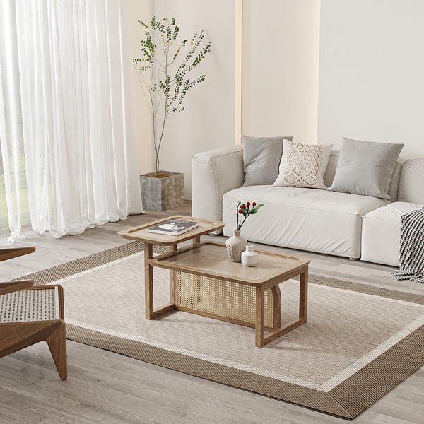 Akriti Cane And Solid Wood Coffee Table