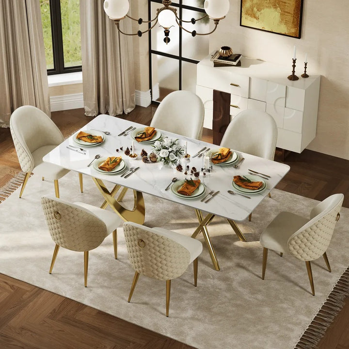 Anna Sintered Stone Dining Table Set for 6