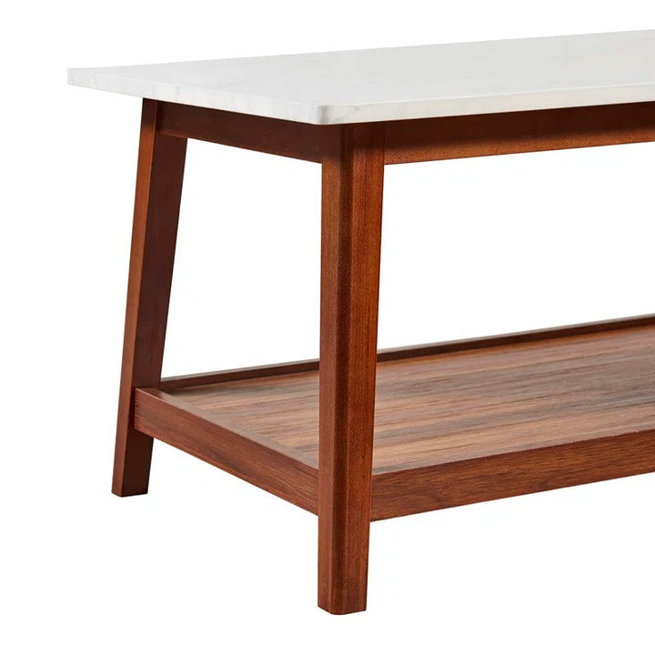 Disha Solid Wood Coffee Table for Marble Top for Living Room
