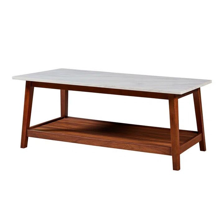 Disha Solid Wood Coffee Table for Marble Top for Living Room
