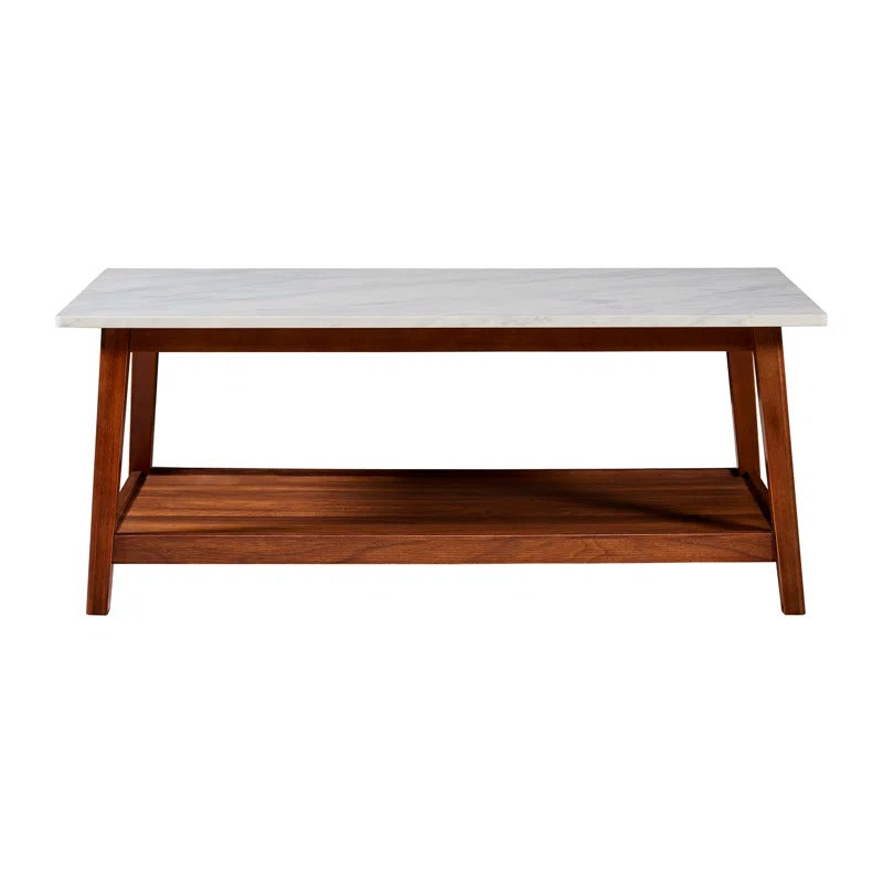 Disha Solid Wood Coffee Table for Marble Top for Living Room