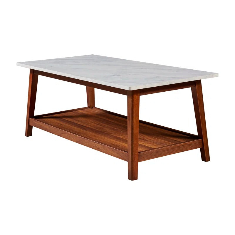 Disha Solid Wood Coffee Table for Marble Top for Living Room
