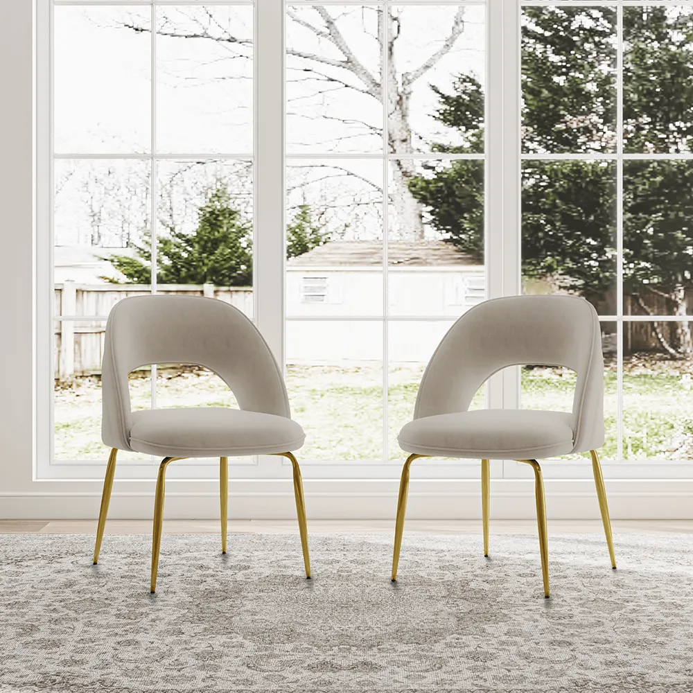 Roman 7PCS Modern Luxe Dining Table Sets for 6