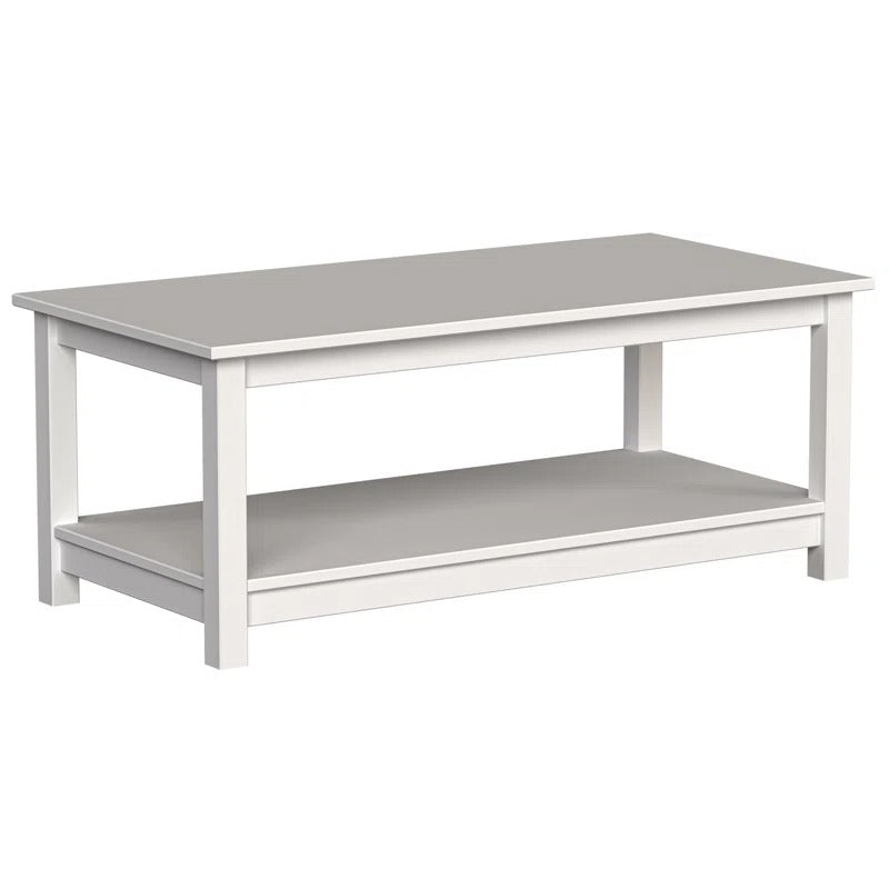 Ananya Solid Wood Coffee Table in White Finish