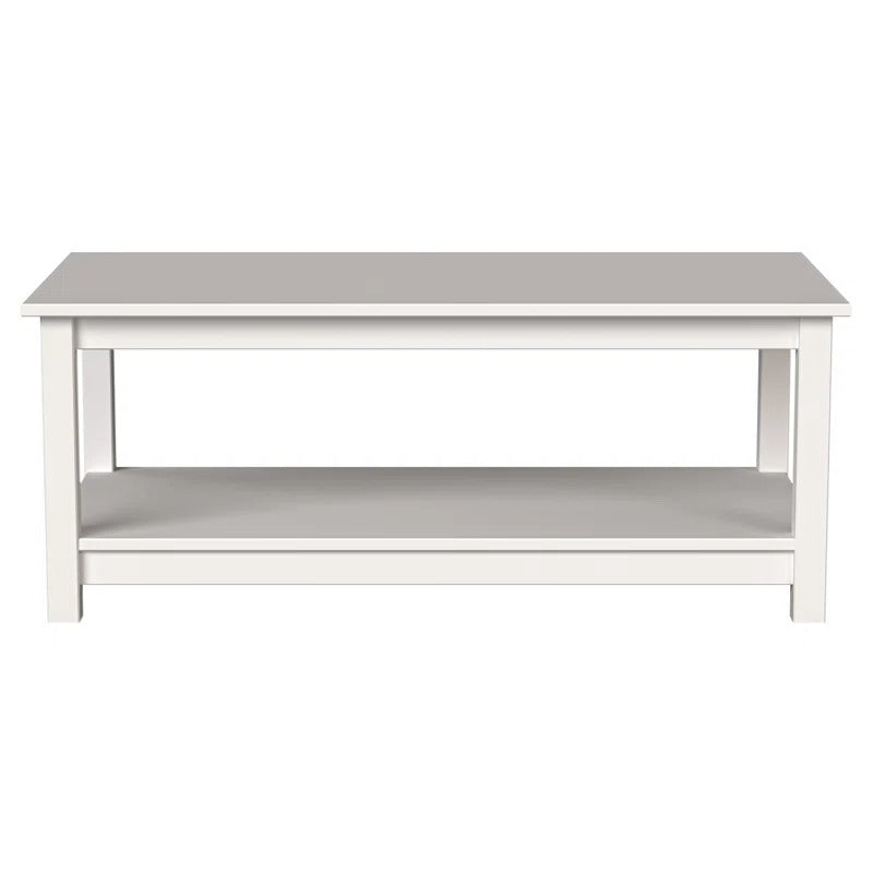 Ananya Solid Wood Coffee Table in White Finish