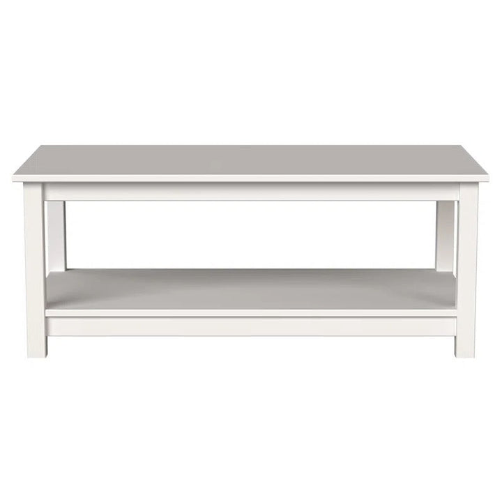 Ananya Solid Wood Coffee Table in White Finish