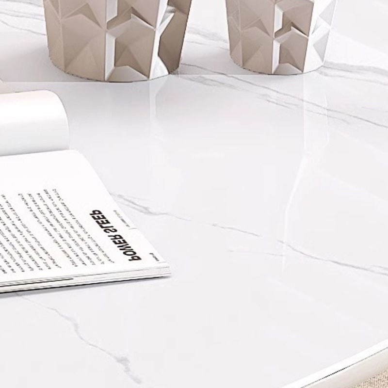 Vitara Marble Top Stainless Steel with PVD Coated Coffee Table Set | MDF Wooden Storage Frame