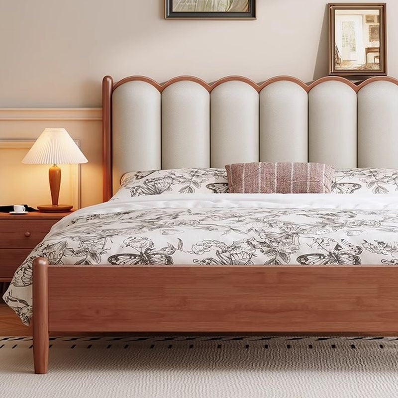 Polina Solid Walnut Wood Bed for Luxury Homes