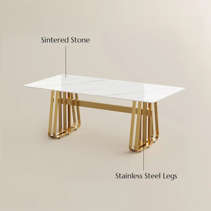 Boris 7-Piece Modern Double Pedestal Dining Room Set for 6