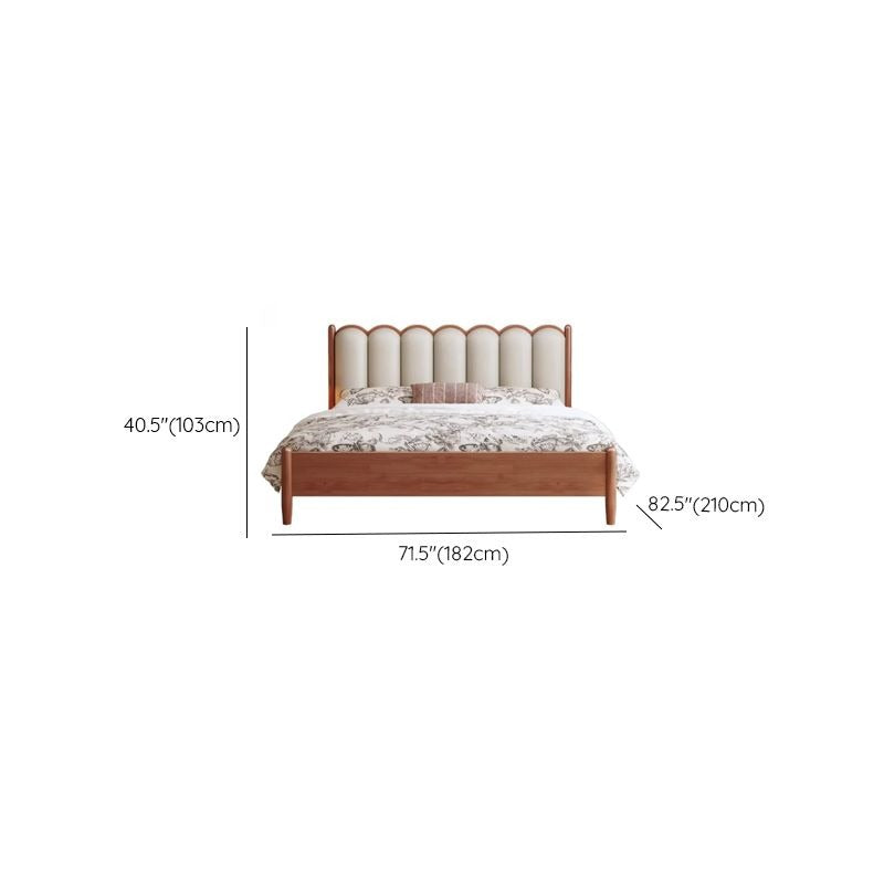 Polina Solid Walnut Wood Bed for Luxury Homes