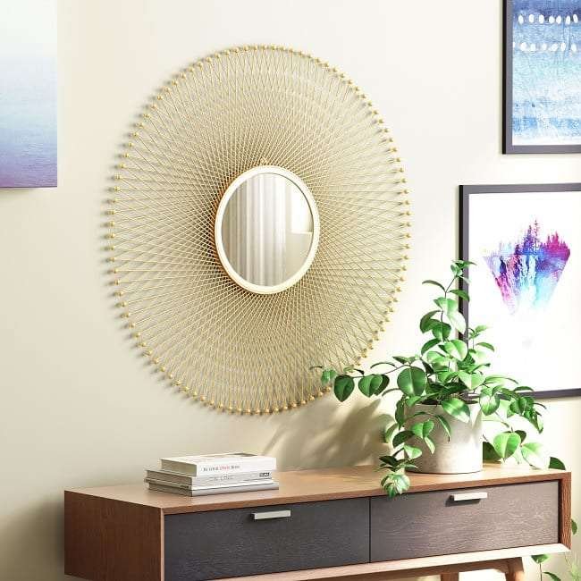 Megha Designer Metal Wall Mirror