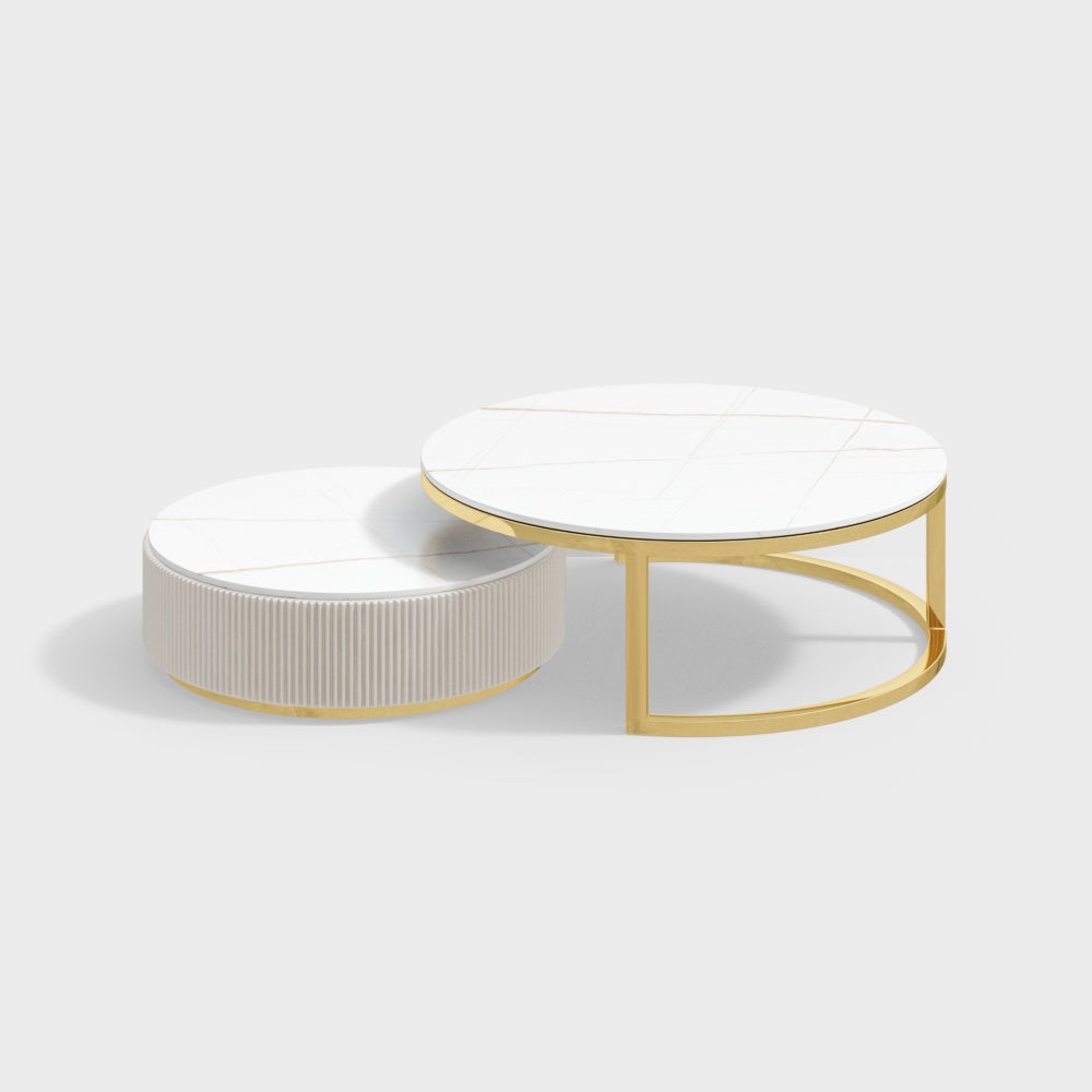 Sarah Metal And Marble Top Coffee Table