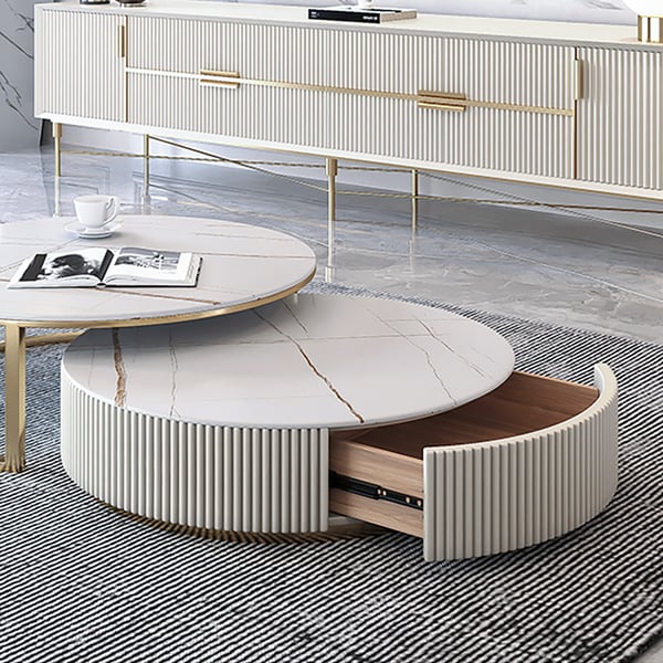 Sarah Metal And Marble Top Coffee Table