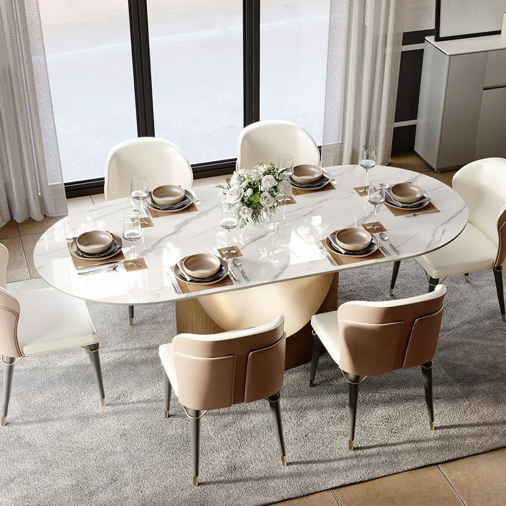 Ivan Modern Oval Dining Table Sets for 6