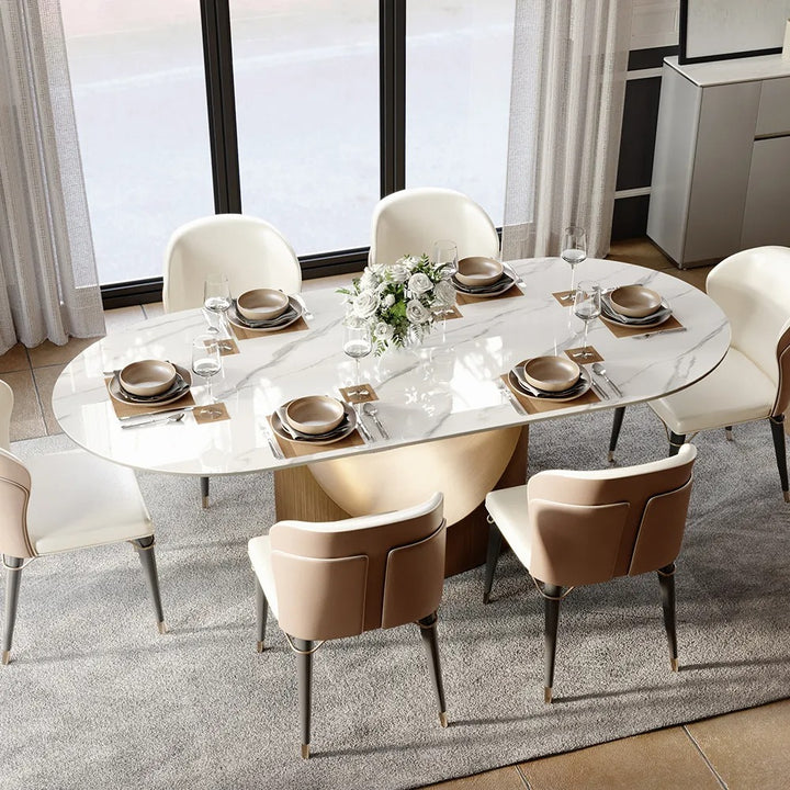 Ivan Modern Oval Dining Table Sets for 6