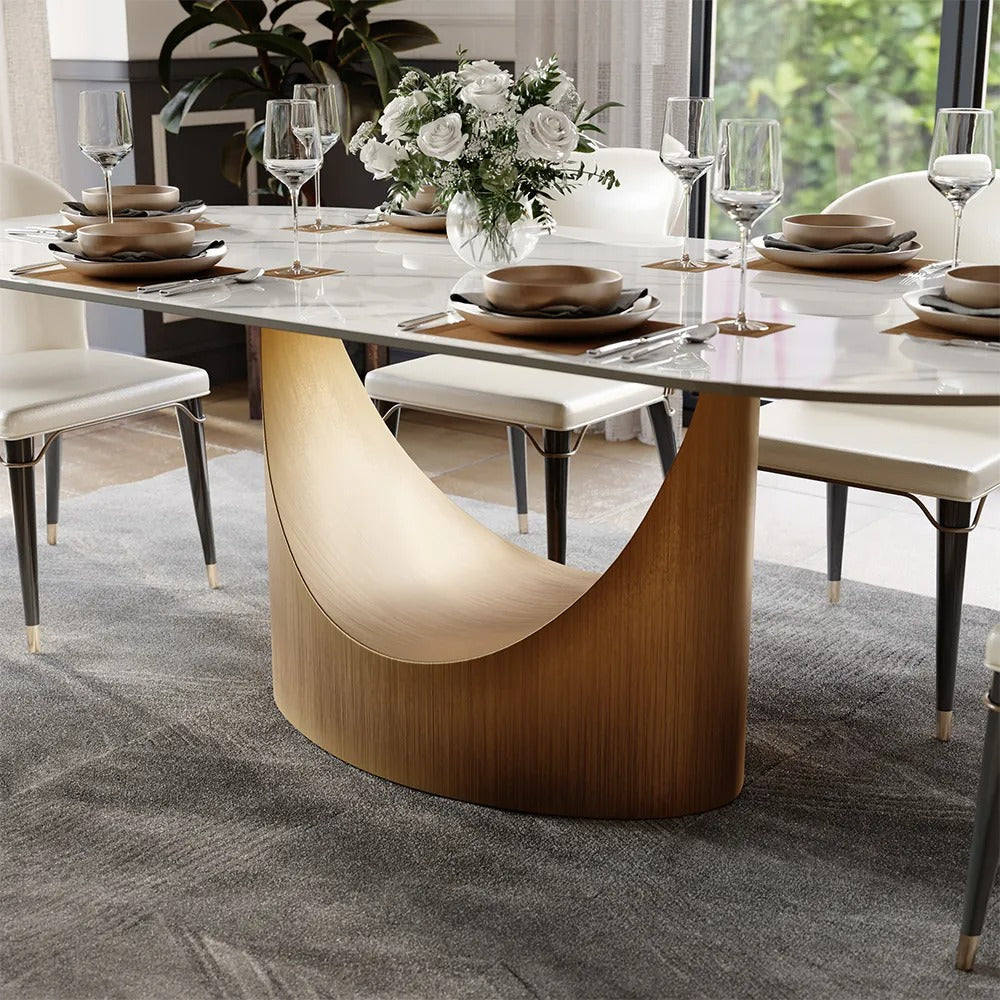 Ivan Modern Oval Dining Table Sets for 6