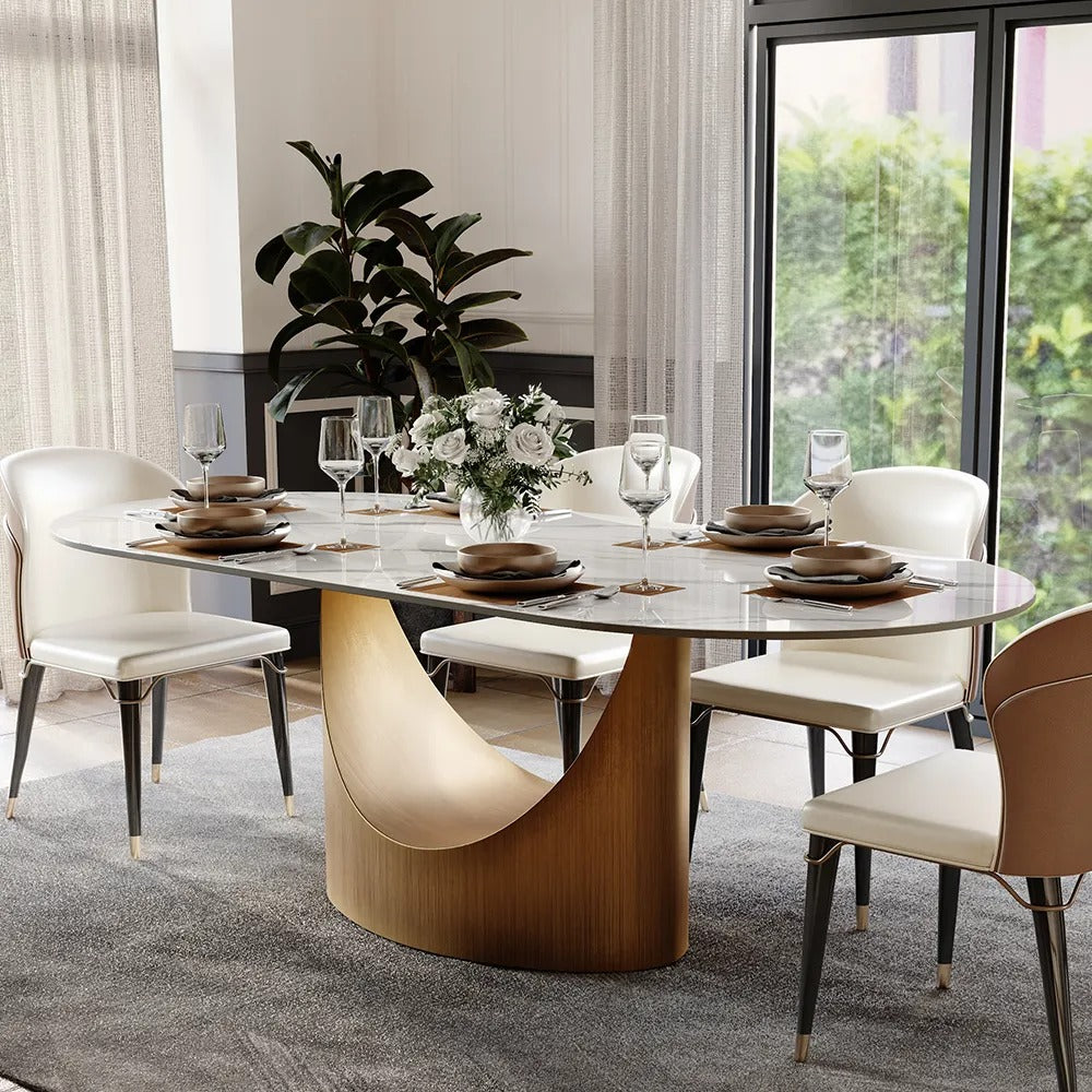 Ivan Modern Oval Dining Table Sets for 6