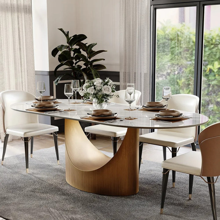 Ivan Modern Oval Dining Table Sets for 6