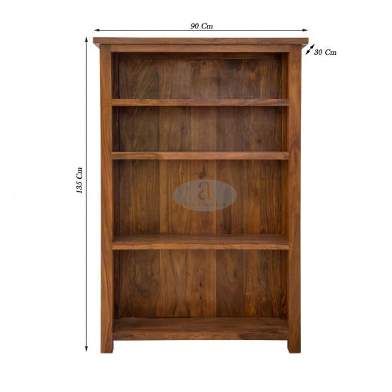 Riya Wooden Bookshelf in Honey Finish