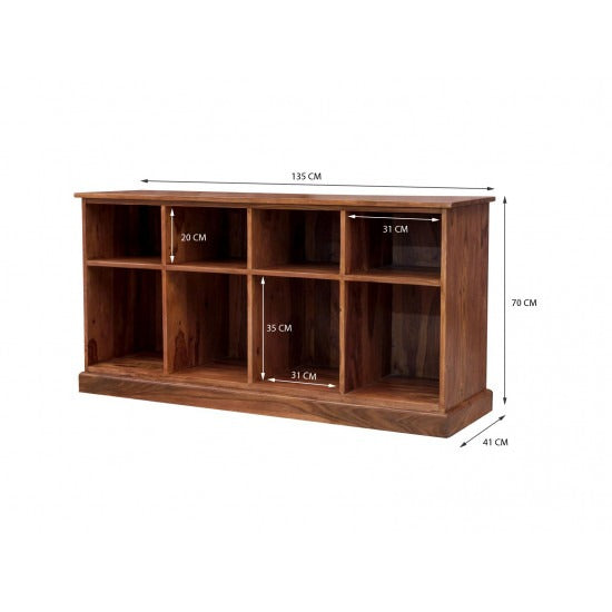 Aditya Large Bookshelf | Sideboard (Standard Honey Finish)