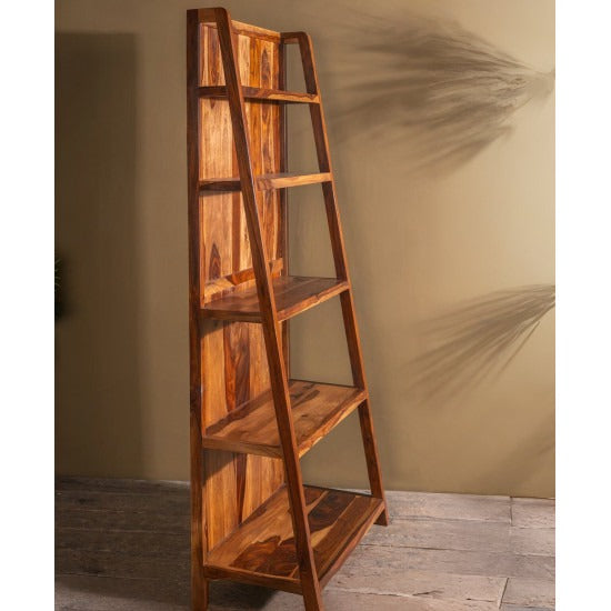 Aniket Ladder Bookshelf Large (Standard Honey Finish)
