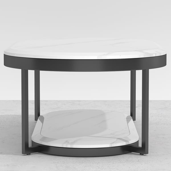 Joseph Stainless Steel With Pvd Coated And Marble Top Coffee Table