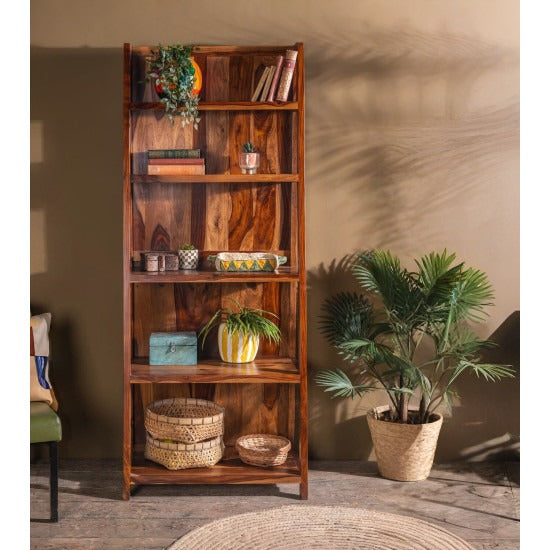 Aniket Ladder Bookshelf Large (Standard Honey Finish)