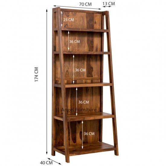 Aniket Ladder Bookshelf Large (Standard Honey Finish)