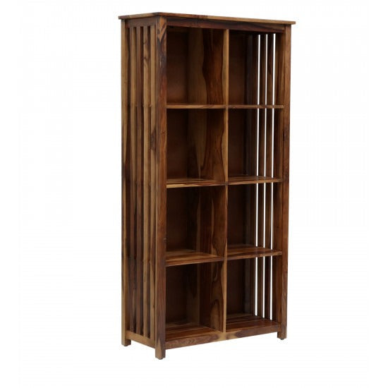 Kratika Large Vertical Bookshelf Strip Design (Standard Honey Finish)