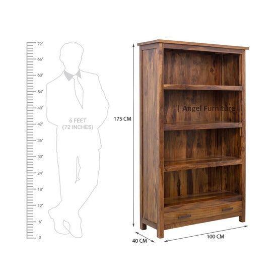 Chirag Bookshelf Large Full-Size Honey Finish