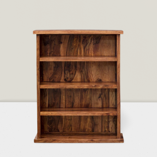 Saurabh Solid Sheesham Wood Open Space saver Bookshelf (Honey)
