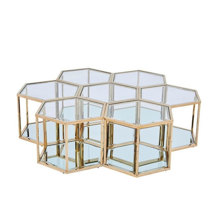 Anaya metal coffee table for living room