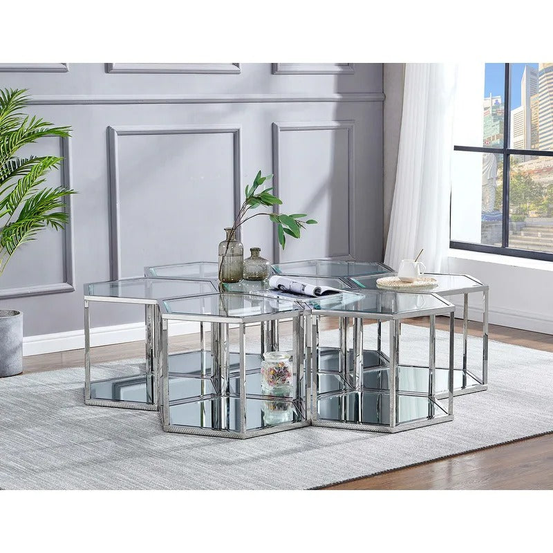 Anaya metal coffee table for living room