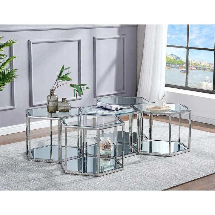 Anaya metal coffee table for living room