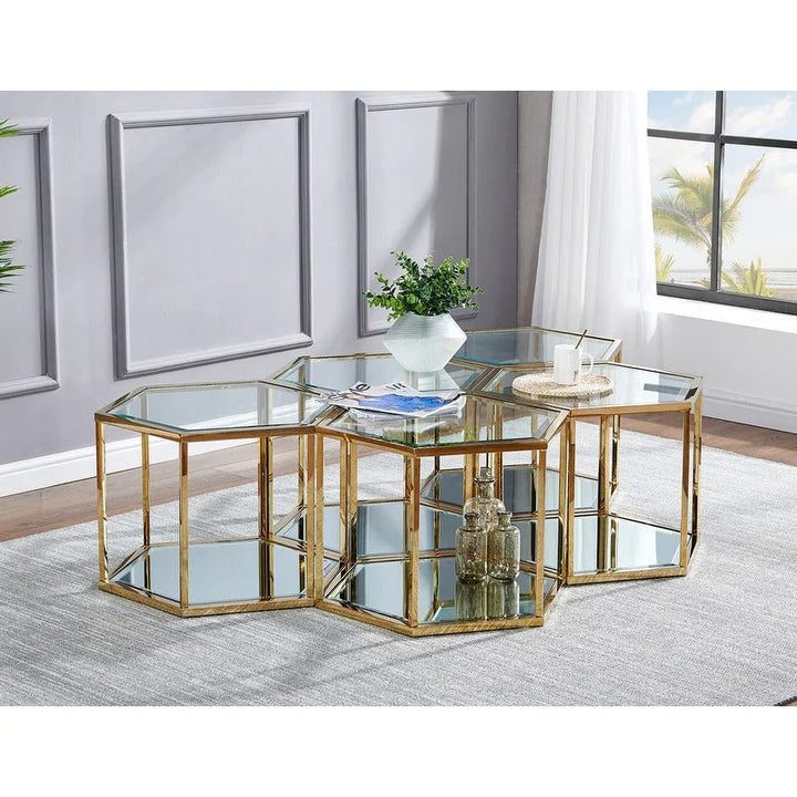 Anaya metal coffee table for living room