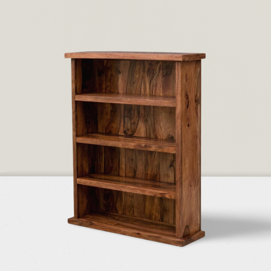 Saurabh Solid Sheesham Wood Open Space saver Bookshelf (Honey)