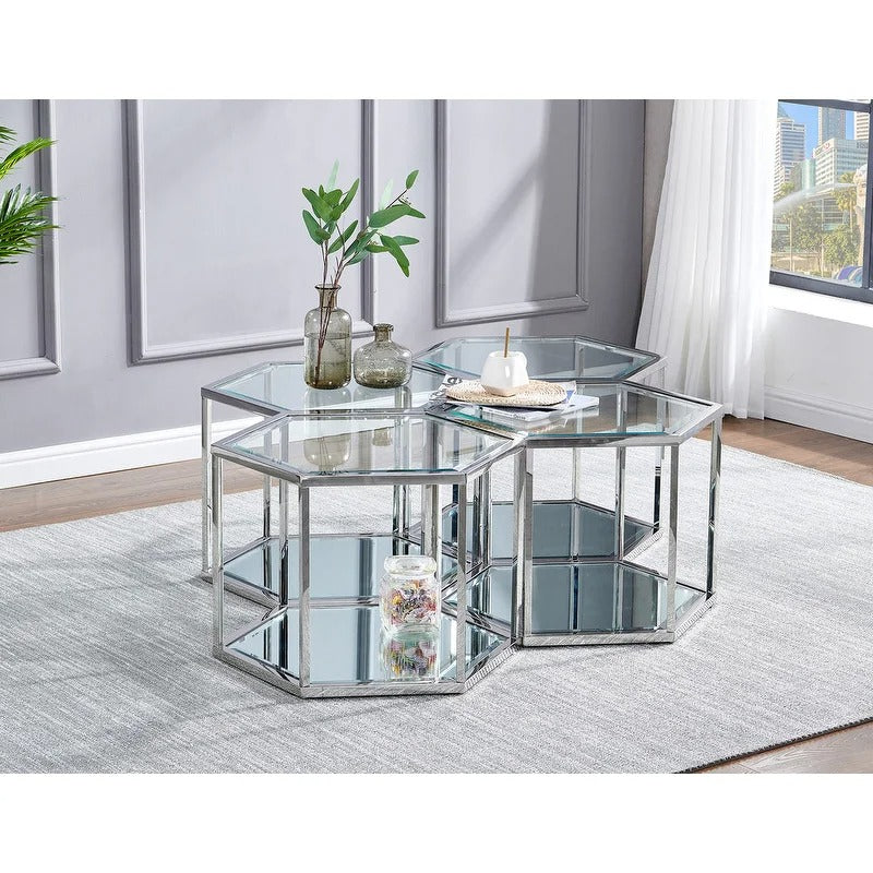 Anaya metal coffee table for living room