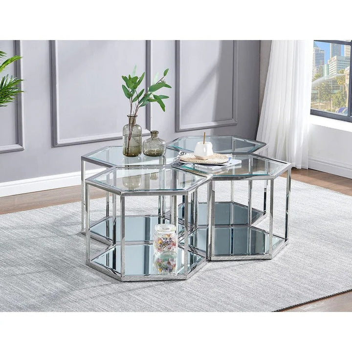 Anaya metal coffee table for living room