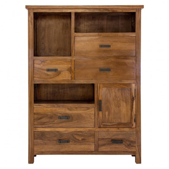 Amitav Vertical Storage Cabinet Large (Standard Honey Finish)