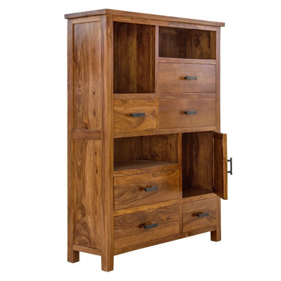 Amitav Vertical Storage Cabinet Large (Standard Honey Finish)