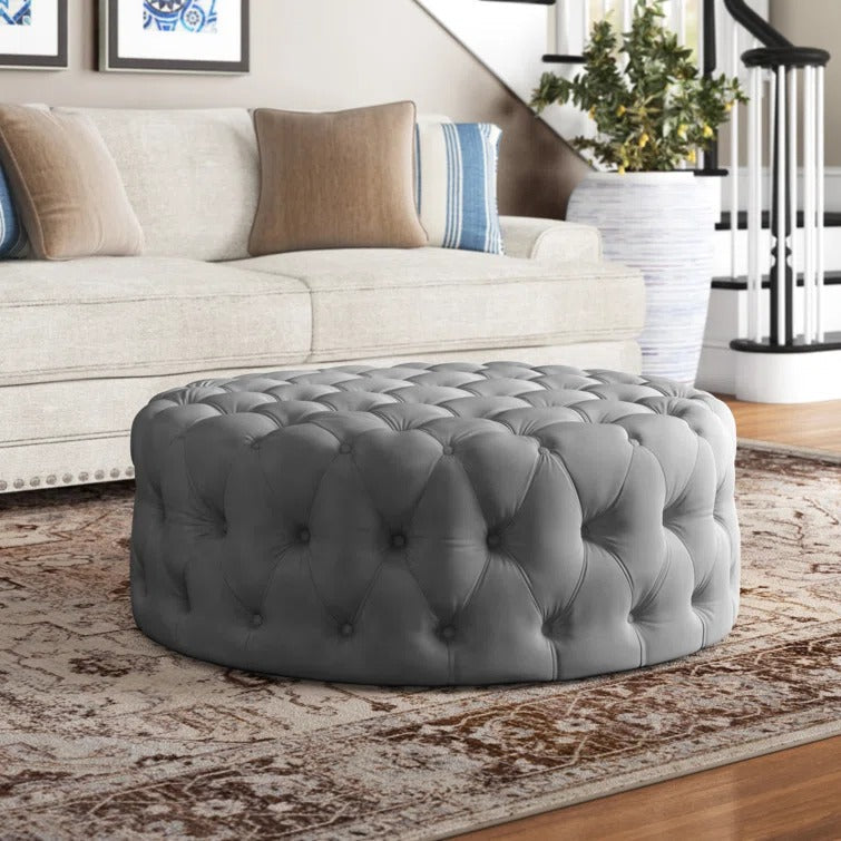 Meera Chesterfield Fabric Coffee Table For Living Room