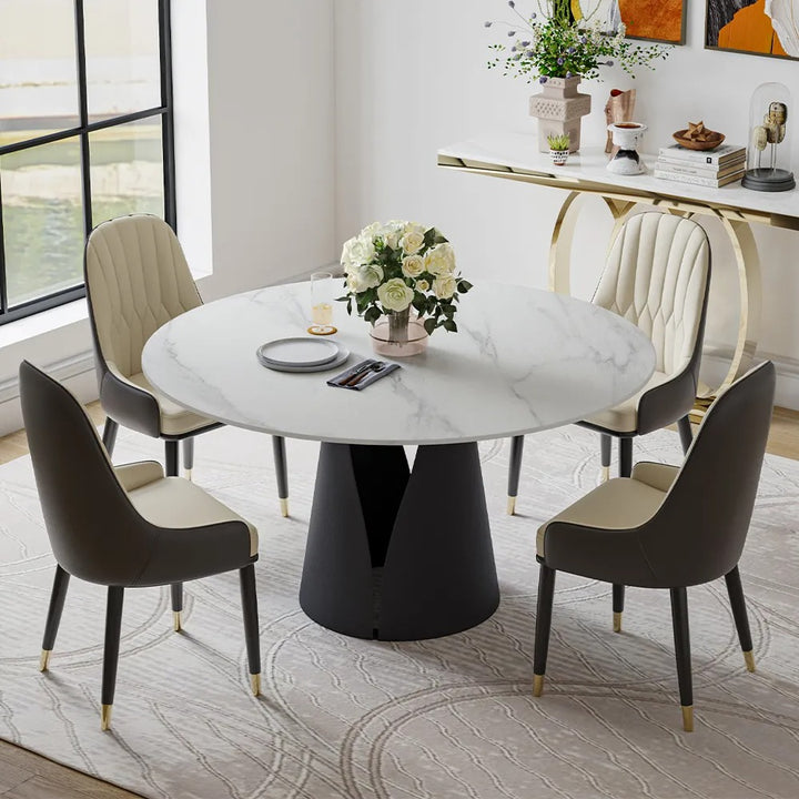 Dmitry Modern Round Dining Table Sets for 4