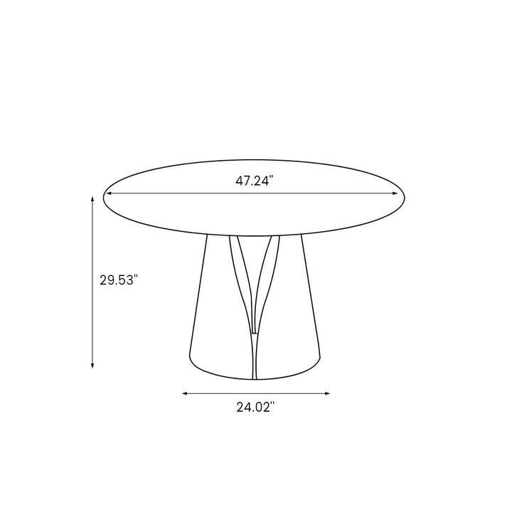 Dmitry Modern Round Dining Table Sets for 4