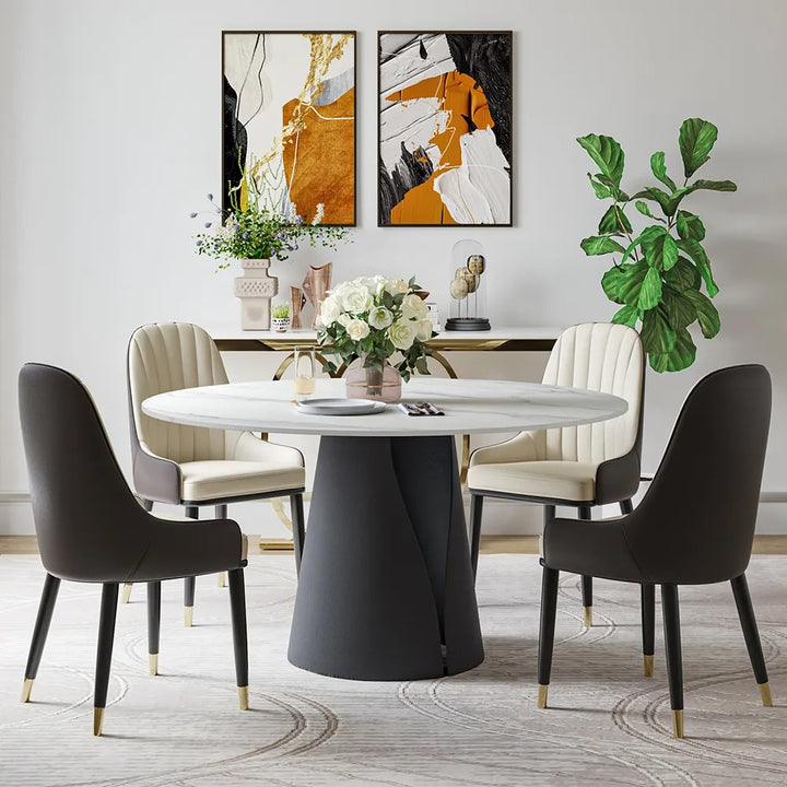 Dmitry Modern Round Dining Table Sets for 4