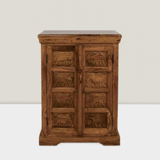 Raghav Gajraj Cabinet 60x35x90 CM | Book Storage (Honey Finish)