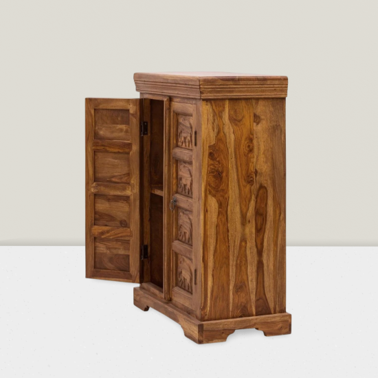 Raghav Gajraj Cabinet 60x35x90 CM | Book Storage (Honey Finish)