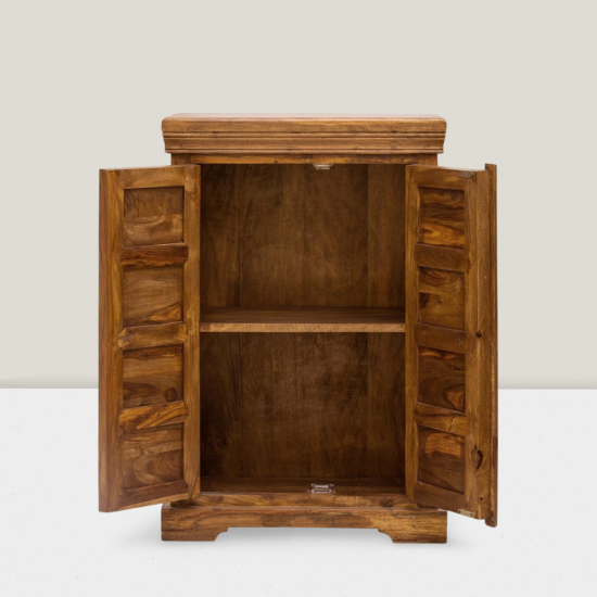 Raghav Gajraj Cabinet 60x35x90 CM | Book Storage (Honey Finish)