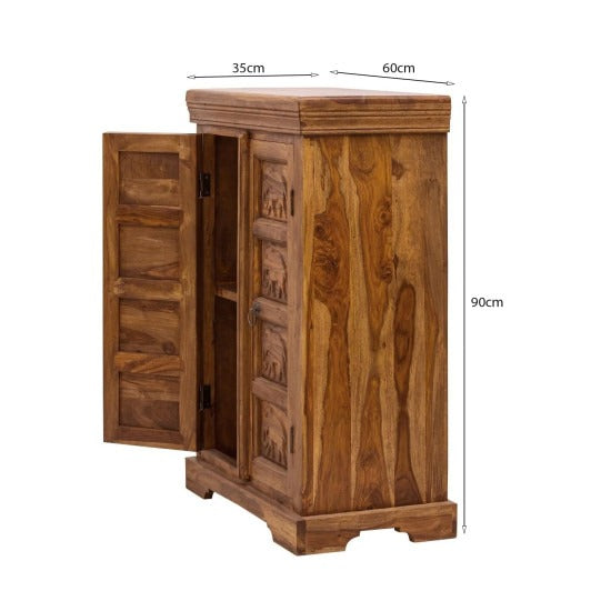 Raghav Gajraj Cabinet 60x35x90 CM | Book Storage (Honey Finish)