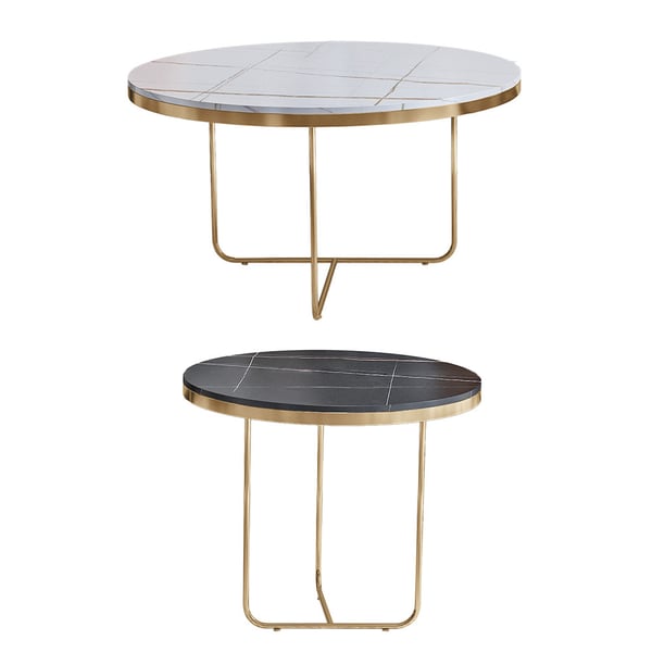 Emily Metal And Marble Top Coffee Table